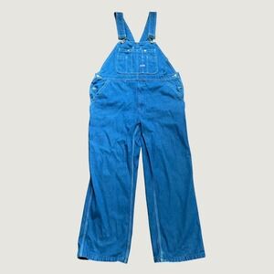 Big Smith Bib Overalls Mens 38x30 Blue Denim Workwear Utility Dungarees